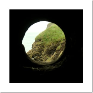 Cliff Side Through a Stone Window - Dunnottar Castle Posters and Art